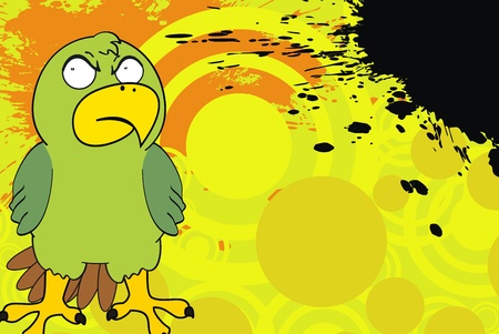 parakeet cartoon backgroundのイラスト素材