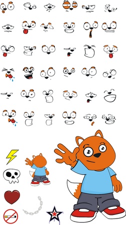 fox kid cartoonのイラスト素材