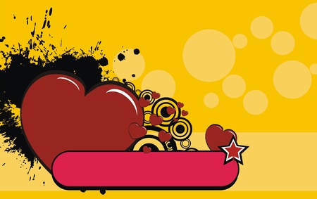heart cartoon background valentine in vector formatのイラスト素材