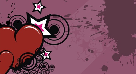 hearts backround in vector formatのイラスト素材