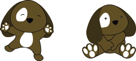 puppy baby cartoon in vector formatのイラスト素材