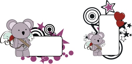 koala baby cartoon copyspace in vector formatのイラスト素材