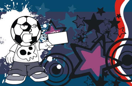 soccer kid cartoon background のイラスト素材