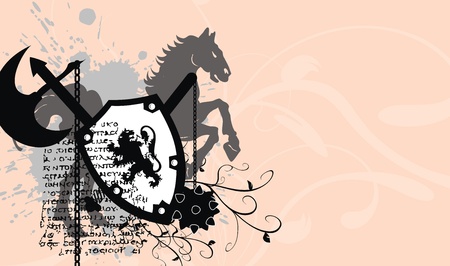 heraldic coat of arms backgroundのイラスト素材