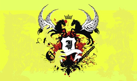 heraldic coat of arms backgroundのイラスト素材