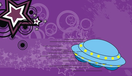 spaceship cartoon background in vector formatのイラスト素材