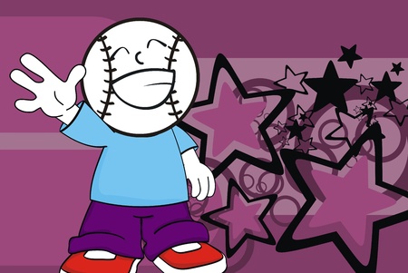 baseball kid background in vector formatのイラスト素材