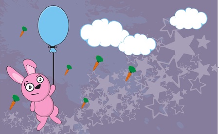 bunny funny cartoon backgroun in vector formatのイラスト素材