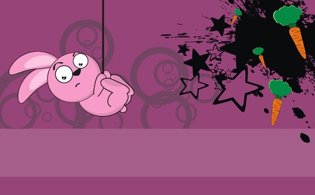 bunny funny cartoon backgroun in vector formatのイラスト素材