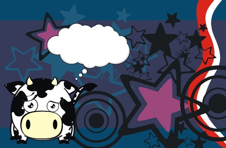 cow ball cartoon background in vector formatのイラスト素材