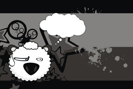 sheep baby cartoon background in vector formatのイラスト素材