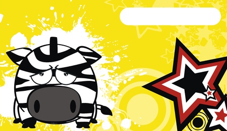 zebra ball cartoon background in formatのイラスト素材