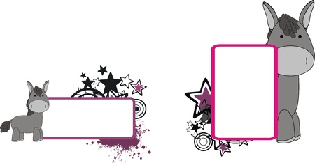 donkey plush cartoonのイラスト素材