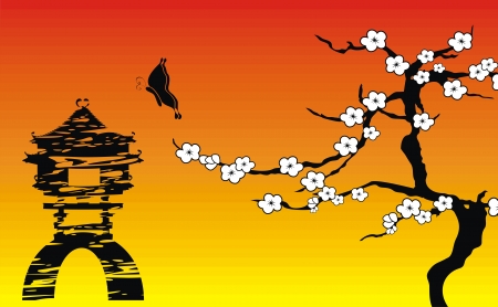 background japanese in vector formatのイラスト素材