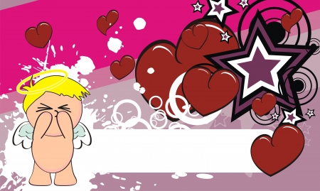 cupid cartoon background in vector formatのイラスト素材