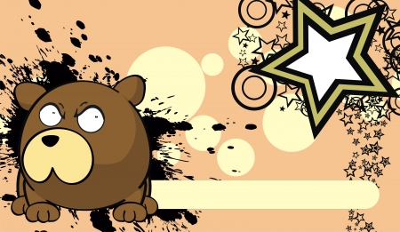 teddy bear ball cartoon backgroundのイラスト素材