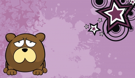 teddy bear ball cartoon backgroundのイラスト素材