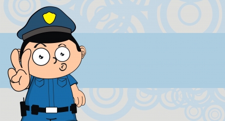 policeman kid cartoon background in format very easy to editのイラスト素材