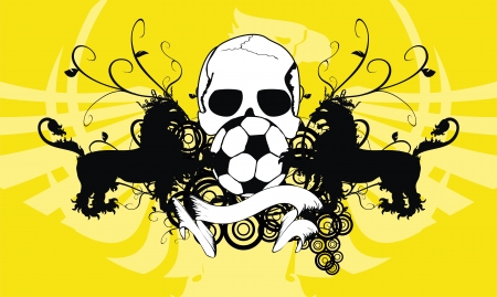 heraldic shield coat of arms soccer in vector formatのイラスト素材