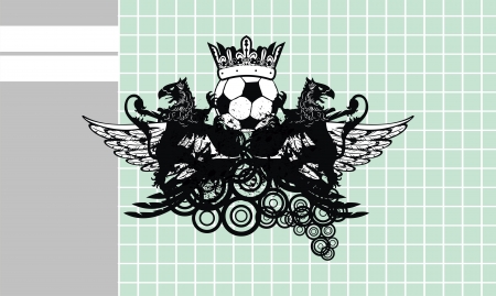 heraldic shield coat of arms soccer in vector formatのイラスト素材