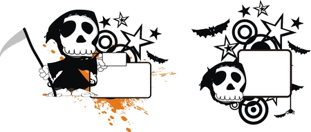 halloween cartoon dead in vector formatのイラスト素材