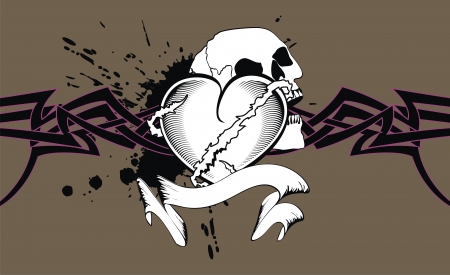 heraldic heart wallpaperのイラスト素材