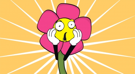 flower cartoon wallpaper card のイラスト素材