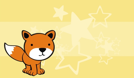 fox cute baby cartoon background in vector formatのイラスト素材
