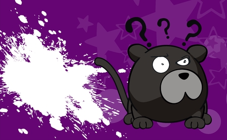 panther cartoon ball wallpaper in vector formatのイラスト素材
