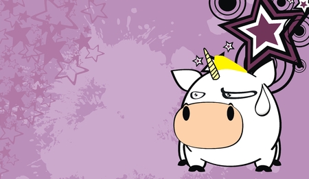 unicorn baby ball cartoon postal のイラスト素材