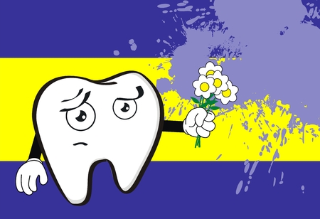 molar dental cartoon wallpaper in vector format のイラスト素材
