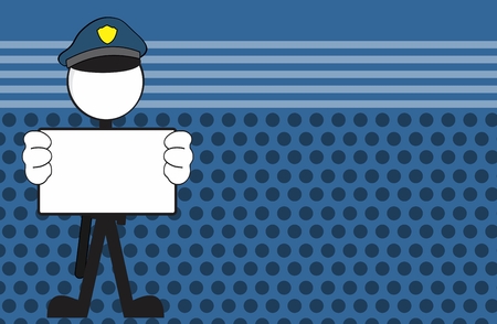 police man pictogram cartoon background in vector format very easy to editのイラスト素材
