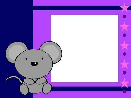 cute baby mouse background in vector formatのイラスト素材