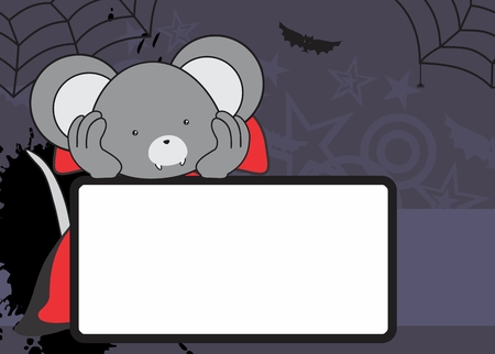 cute mouse costume dracula copyspace in vector formatのイラスト素材