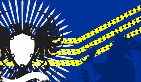 heraldic eagle coat of arms background in vector formatのイラスト素材