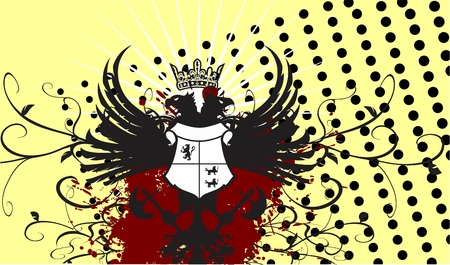 heraldic eagle coat of arms background in vector formatのイラスト素材