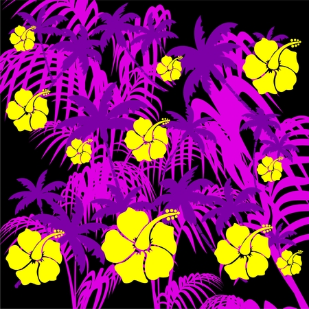 hawaiian summer pattern background in vector formatのイラスト素材