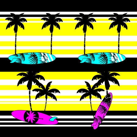 hawaiian summer pattern background in vector formatのイラスト素材
