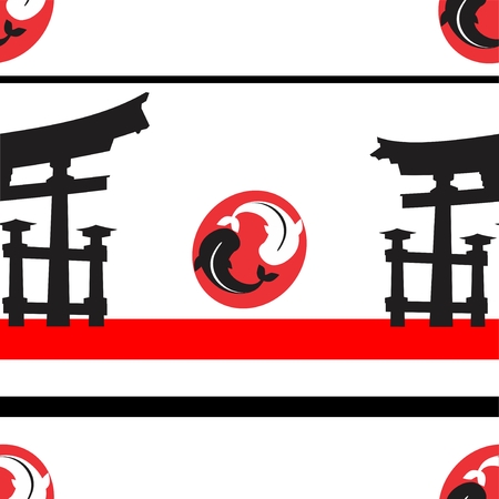 nippon japanese pattern background in vector formatのイラスト素材