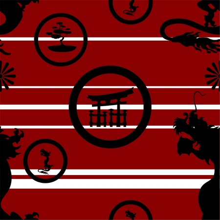 nippon japanese pattern background in vector formatのイラスト素材