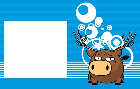 funny expressions ball cartoon deer background in vector formatのイラスト素材