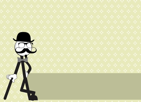 hipster cartoon background in vector format pictogramのイラスト素材