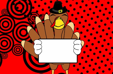 funny thanksgiving turkey cartoon background in vector format expressionのイラスト素材