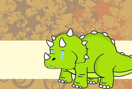 Cute baby triceratops cartoon expressions set in vector format very easy to editのイラスト素材