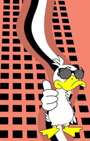 funny duck cartoon background in vector format very easy to editのイラスト素材