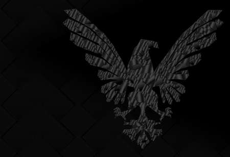 black geometric eagle minimalist background illustrationの写真素材