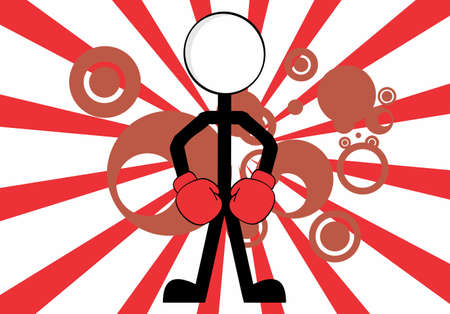 box pictogram man character cartoon background illustartion in vector formatのイラスト素材