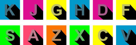 letters cartoon alphabet illustration collection in vector formatのイラスト素材