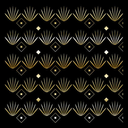 luxury golden art deco illustration background in vector format