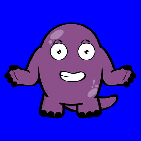 funny dinosaur character cartoon in vector formatのイラスト素材